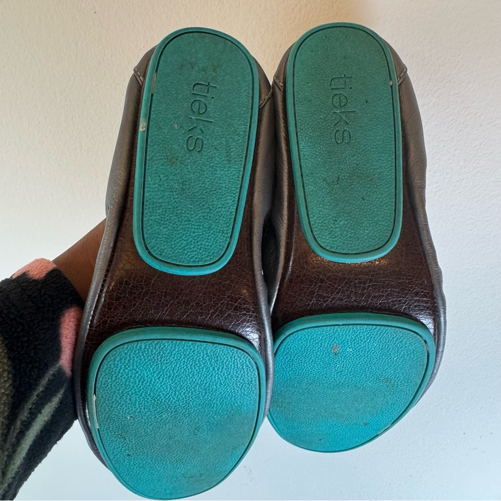 Tieks Silver Ballet Flats Metallic Office Party Wedding Event Summer 0043 - Picture 6 of 17